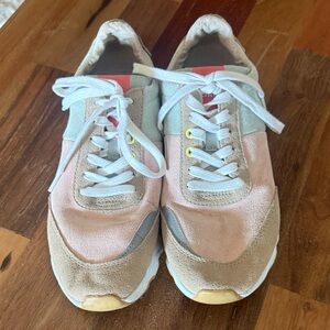 Sorel suede Women's Sneakers in Pink and Tan, size 11